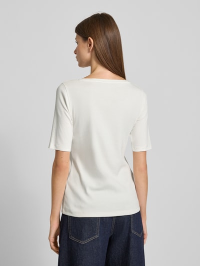 Tom Tailor Regular Fit T-Shirt aus Baumwoll-Mix Weiss 5