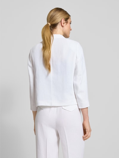 Luisa Cerano Linnen blazer met opgestikte klepzakken Wit - 5