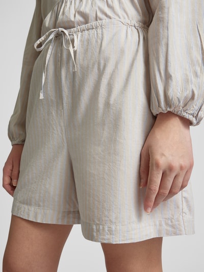 Vero Moda High Waist Shorts mit Streifenmuster Modell 'GILI' Beige 3