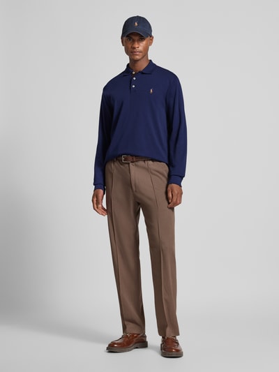 Polo Ralph Lauren Slim fit poloshirt in logostitching Marineblauw - 1