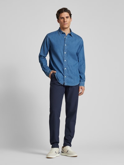 Jack & Jones Premium Jeansoverhemd met kentkraag, model 'REGENT' Blauw - 1