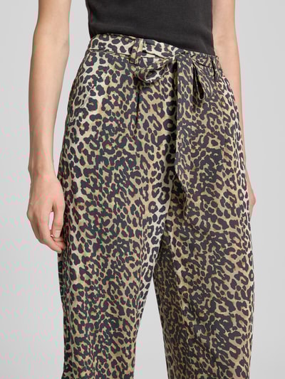 Only Regular fit culotte met all-over motief, model 'NOVA' Zand - 3