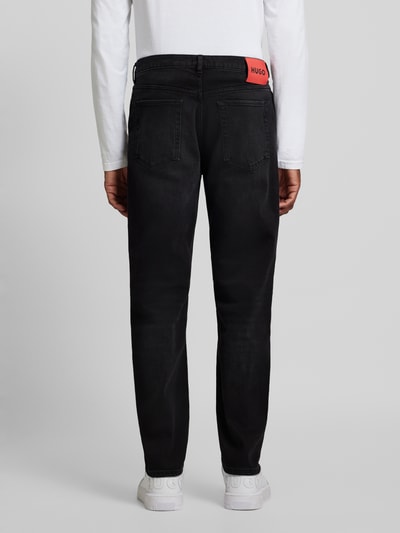 HUGO Tapered Fit Jeans im 5-Pocket-Design Black 5