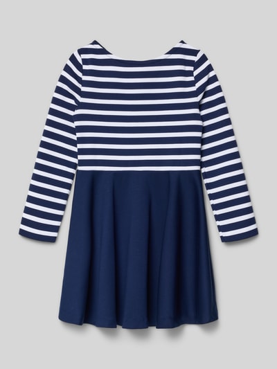 Polo Ralph Lauren Kids Jurk met ronde hals en labelstitching Marineblauw - 3