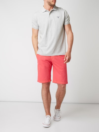 Fynch-Hatton Casual Fit Chinoshorts mit Logo-Stickerei Koralle 1