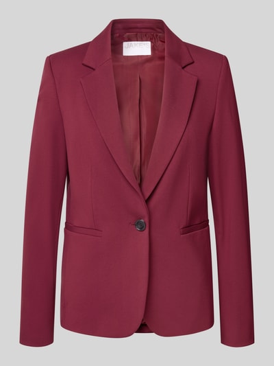 Jake*s Collection Regular Fit Blazer mit Reverskragen und Paspeltaschen Aubergine 2