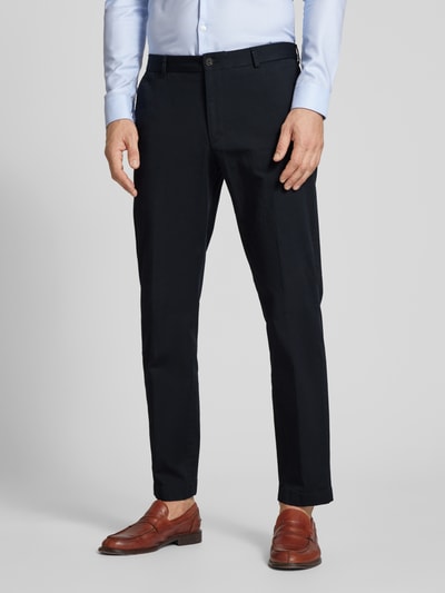 JOOP! Collection Slim fit chino met ceintuurlussen, model 'Hank' Marineblauw - 4