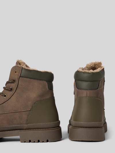 Replay Boots met labeldetails Donkerbruin - 2