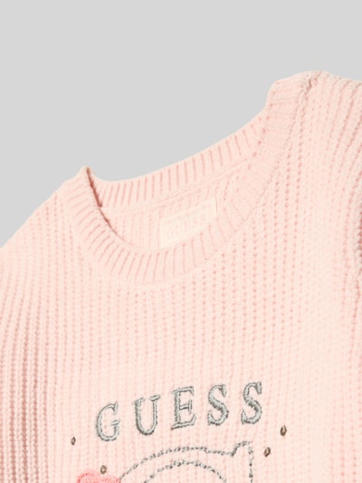 Guess Strickpullover mit Label-Detail Hellrosa 2