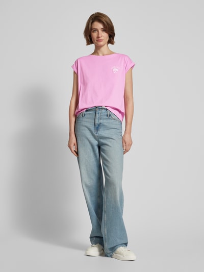 s.Oliver RED LABEL T-shirt met labelstitching Rosé - 1