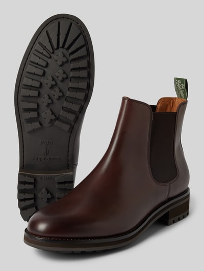 Polo Ralph Lauren Chelsea boots van echt runderleer, model 'BRYSON' Donkerbruin - 4