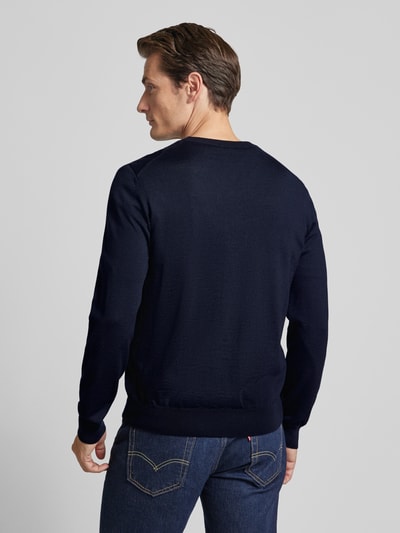 BOSS Strickpullover aus Schurwolle Modell 'Baram' Marine 5