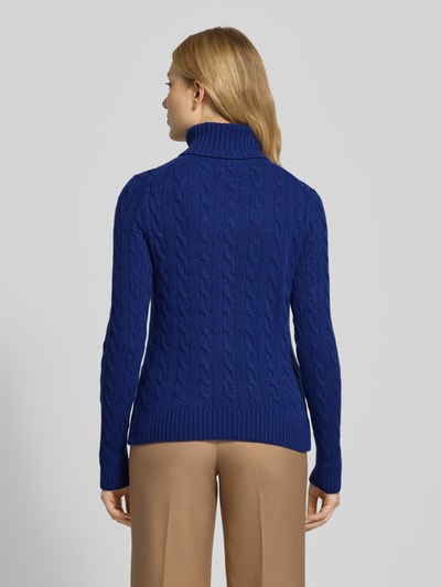Polo Ralph Lauren Strickpullover mit Label-Stitching Dunkelblau 5