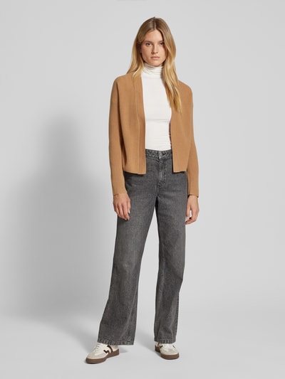 Tommy Hilfiger Cardigan met ribboord Camel - 1