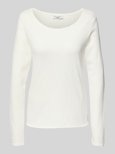Marc O'Polo Denim Longsleeve mit Label-Detail Weiss 2