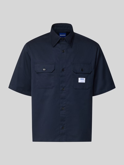 HUGO Blue Relaxed Fit Freizeithemd aus reiner Baumwolle Modell 'EKYNO' Dunkelblau 2