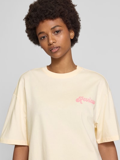 Review Oversized T-Shirt mit Label-Print Offwhite 3