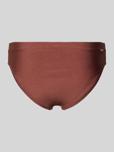 Produktfoto, Bikini-Slip mit elastischem Bund Modell 'ISLA' von Barts in Braun, Material-Mix mit Stretch-Anteil, Regular-Fit, glatte Textur.