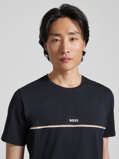 BOSS T-shirt met ronde hals, model 'Unique' Zwart - 3