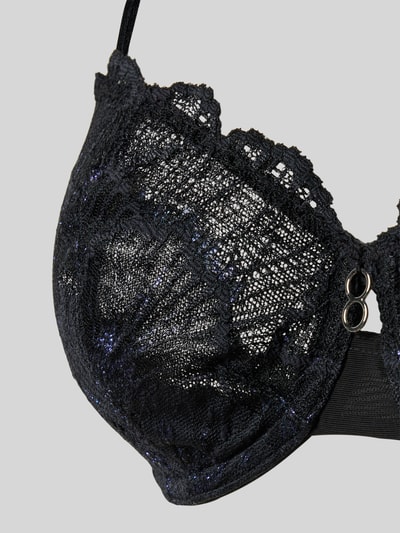 Triumph Balconettebeha met kant, model 'Palina Moonlight Kiss' Zwart - 2