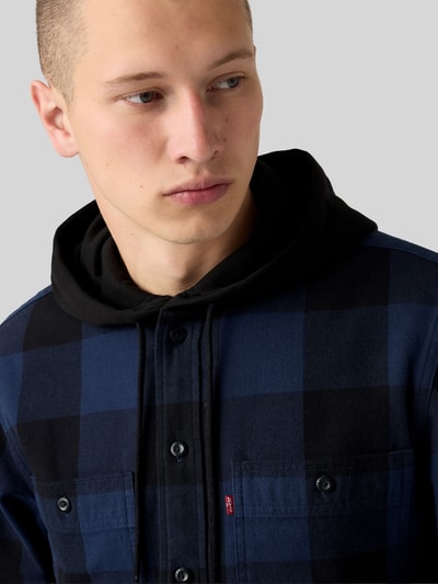 Levi's® Regular Fit Freizeithemd aus reiner Baumwolle mit Kapuze Dunkelblau 3