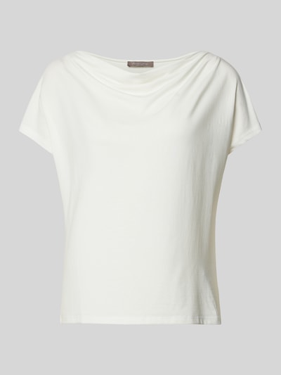 Christian Berg Woman Selection T-shirt met cascadehals Ecru - 2