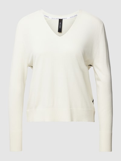 Marc Cain Strickpullover mit V-Ausschnitt Offwhite 2