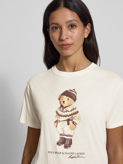 Polo Ralph Lauren T-shirt met motiefprint en ronde hals Offwhite - 3