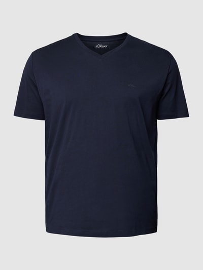 S.Oliver Plus PLUS SIZE T-Shirt mit V-Ausschnitt Marine 2