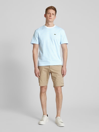 Lacoste T-shirt met streepmotief Lichtblauw - 1