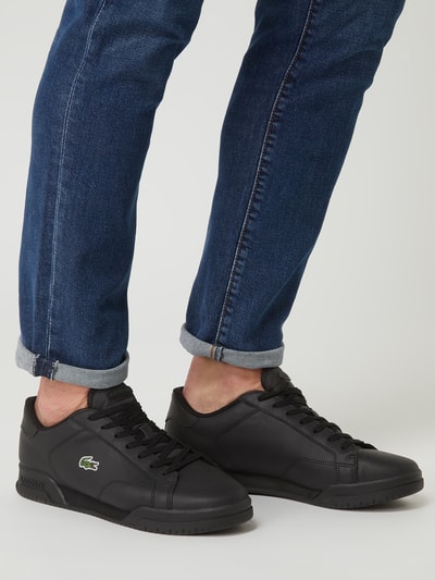 Lacoste Sneakers van leer, model 'Twin Serve' Zwart - 3