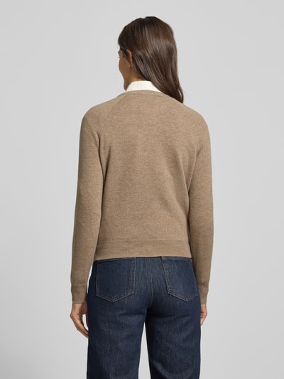 Tommy Hilfiger Regular fit gebreide pullover van een mix van wol en kasjmier Taupe - 5