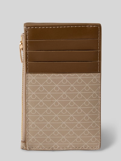 CK Calvin Klein Portemonnee van echt leer, model 'Emblem' Beige - 2