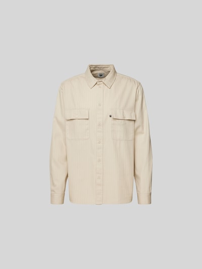 Wood Wood Relaxed Fit Freizeithemd mit Brusttasche Hellgrau 2