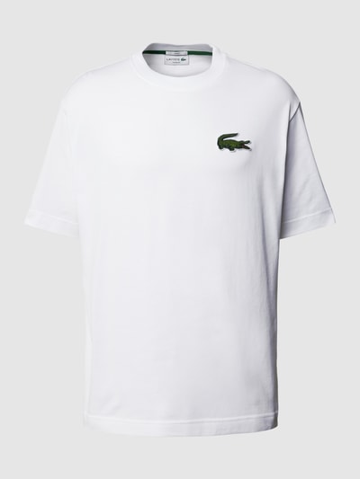 Lacoste T-Shirt mit Logo-Stitching Weiss 2