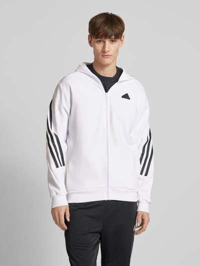 ADIDAS SPORTSWEAR Sweatjacke mit Label-Detail und Reißverschluss Weiss 4