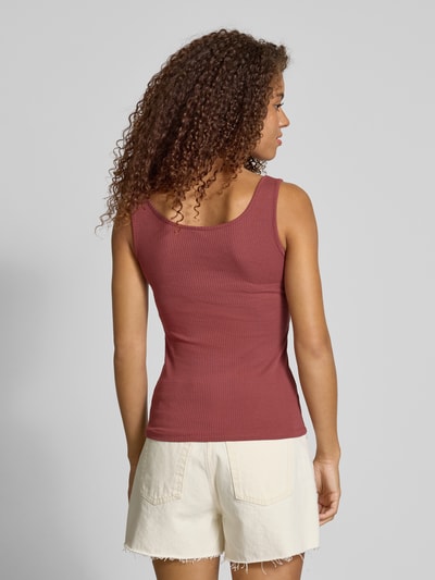 Pieces Top o kroju slim fit z mieszanki bawełny model ‘KITTE’ Rdzawoczerwony 5