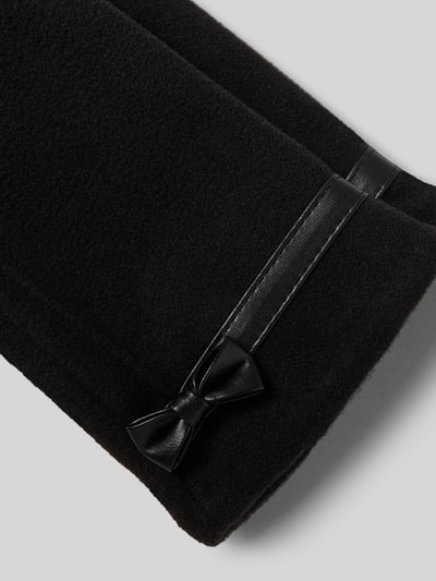 EEM Regular Fit Handschuhe mit Zierschleife Black 2