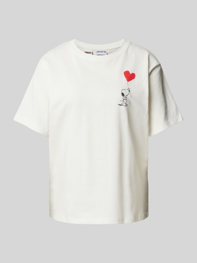 Jake*s Casual T-Shirt mit Peanuts®-Print Offwhite 2