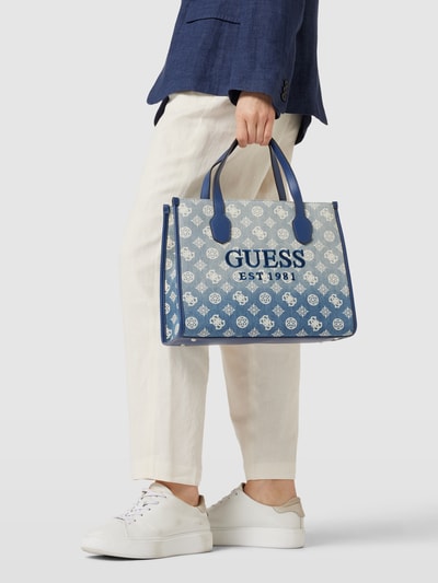 Guess Tote Bag in Jeans-Optik Modell 'SILVANA' Marine 1