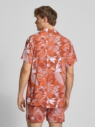 BOSS Relaxed fit vrijetijdsoverhemd met resortkraag Oranje - 5