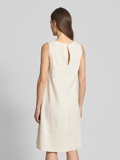 Marc Cain Knielanges Leinenkleid mit Label-Applikation Sand 5