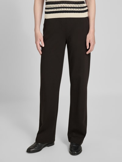 TONI Broek met paspelzakken aan de achterkant, model 'Jenny' Donkerbruin - 4