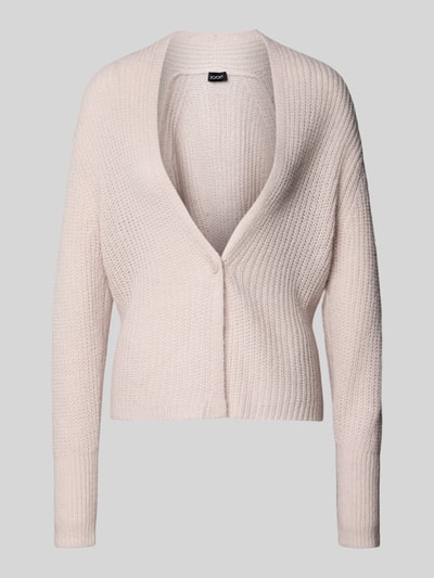 Produktfoto, cremefarbener Damen Cardigan Regular Fit aus Material-Mix mit Alpaka-Woll-Anteil, Strick-Optik, V-Ausschnitt, Knopfverschluss, Modell 'Kanna' von JOOP!, strukturierte Oberfläche
