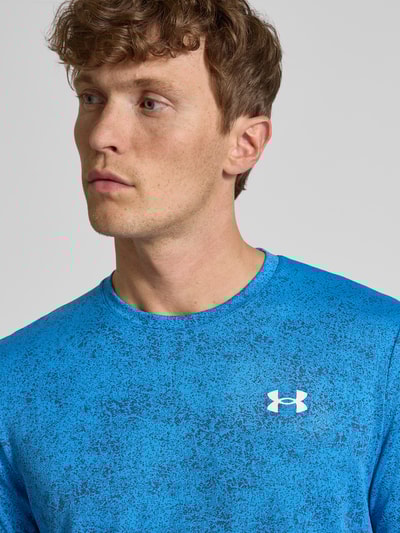Under Armour Regular fit T-shirt met logoprint, model 'Tech' Rookblauw - 3