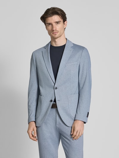 Cinque Colbert met opgestikte zakken, model 'DATI' Bleu - 4