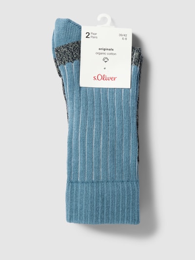 s.Oliver RED LABEL Socken mit Label-Detail Modell 'Mouline' Lind 3