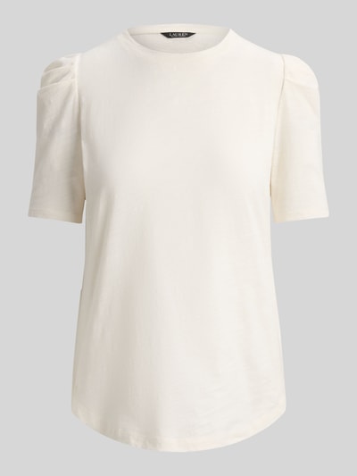 Lauren Ralph Lauren Regular Fit T-Shirt aus reiner Baumwolle Ecru 1