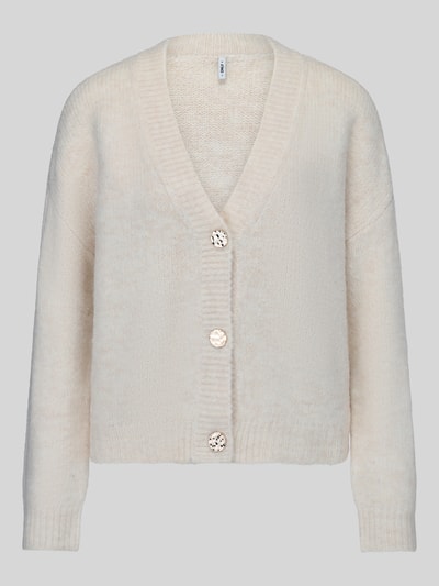 ONLY Cardigan mit großen Knöpfen Modell 'ONLZOEY' Ecru Melange 2