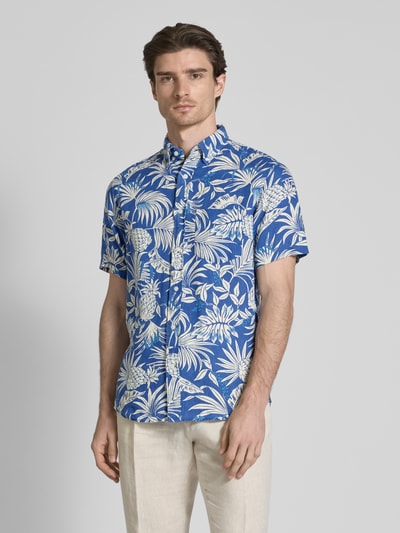 Gant Regular Fit Leinenhemd mit Button-Down-Kragen Royal 4